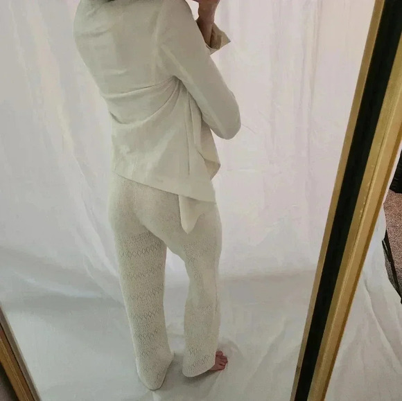 BCBG White Cropped Sleeve Blazer preppy business casual Formal Collared suit off - Picture 4 of 10